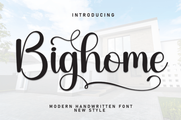 Bighome: A Handwritten Script Font for Elegant Editorial Design