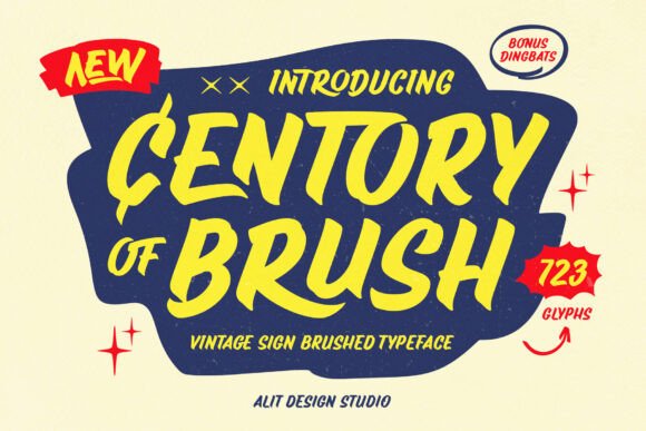 Century of Brush Font for Handmade Products