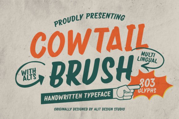 Cowtail Brush Font: Adding Vintage Charm to Small Business Branding
