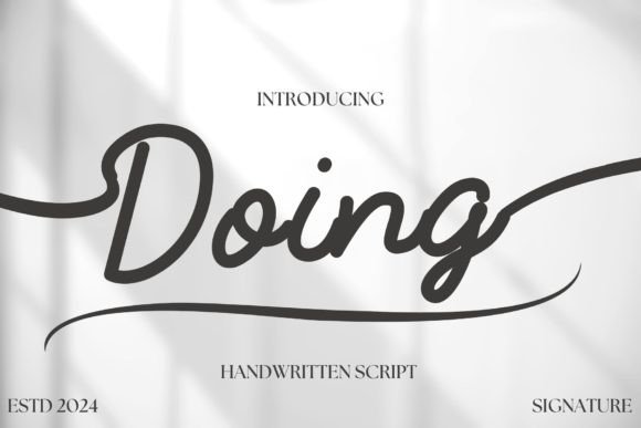 Doing Font: Elevating Web Design with Elegant Handwritten Typography