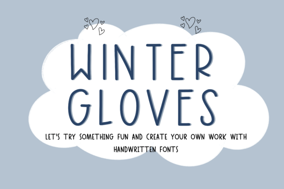 Winter Gloves Font: Handwritten Charm for Makers