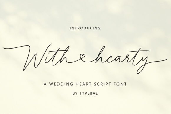With Hearty Font: Elegant Script for Web Design